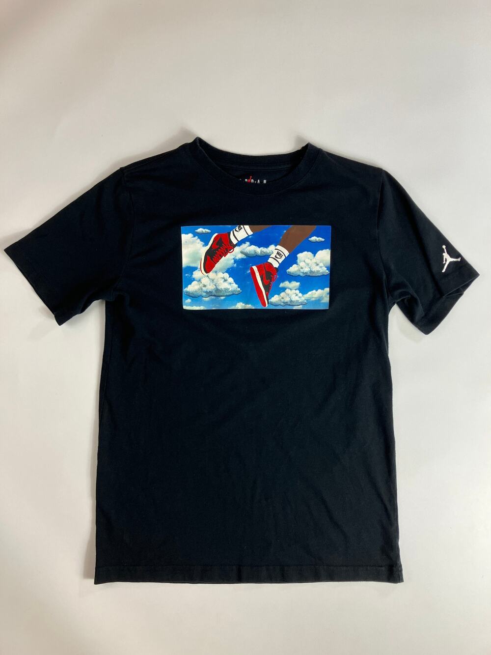 Jordan Kids XL 13-15 Black Air Jordan 1 Chicago Sky Graphic T Shirt Jumpman